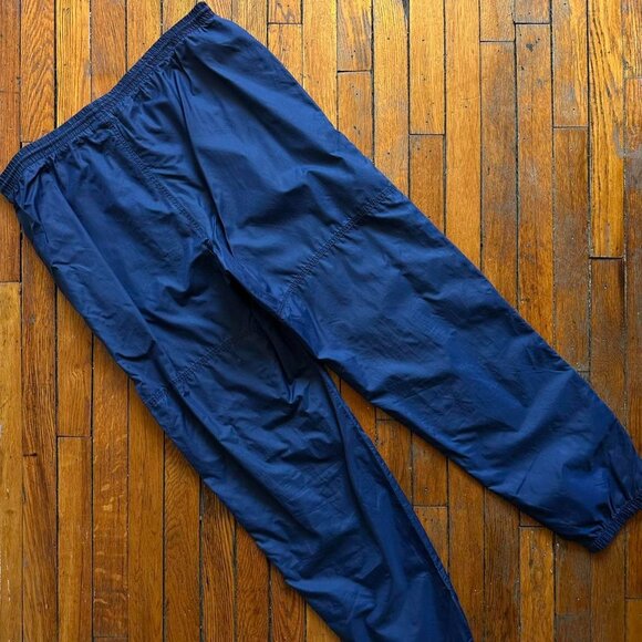 Vintage 90s‎ Nike White Tag Windreaker Track Pants Men XL Navy Blue Light Rave - Picture 5 of 7